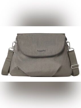 Baggallini Gray Taupe Convertible Crossbody Belt Bag
